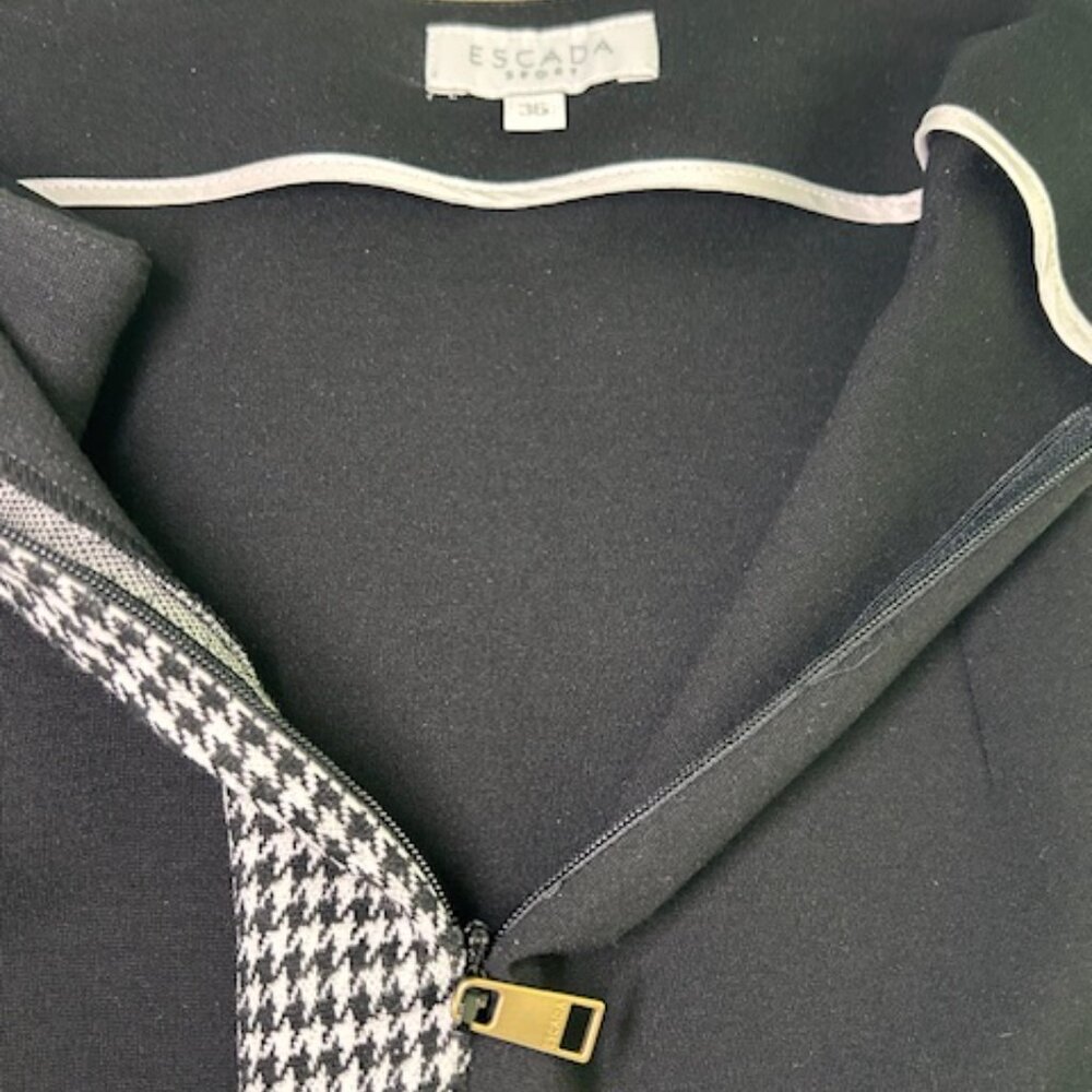 Escada Sport Black Pencil Skirt w Herringbone Side Trim *See Measurements* Small - Picture 5 of 13